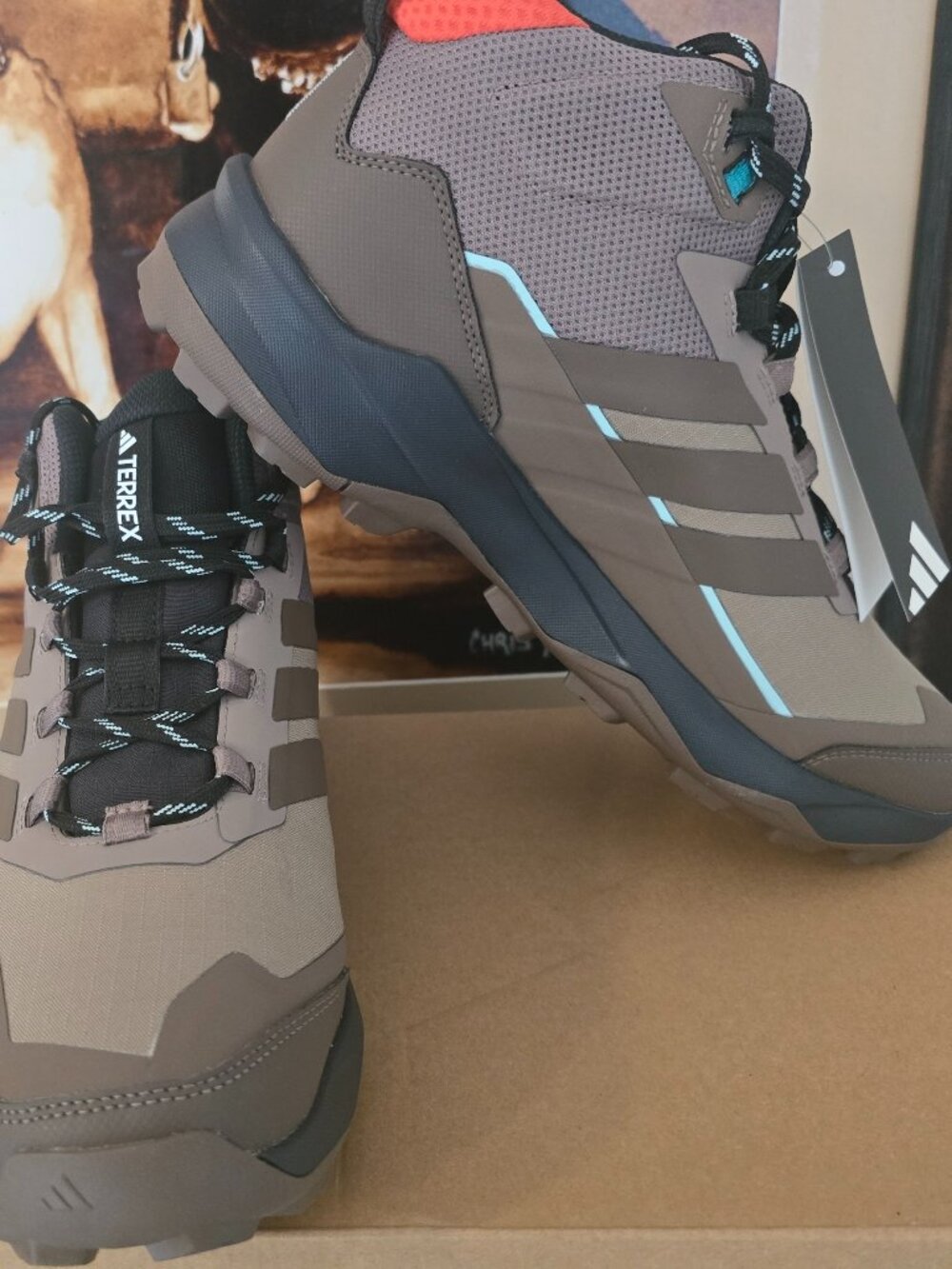 Adidas Terrex Skychaser AX5 Mid BROWN Gore-tex Hiking Shoes JH7808 Mens 10 NEW
